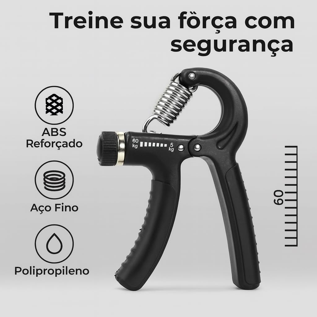 PowerGrip Max: Exercitador de Força para as Mãos Ajustável