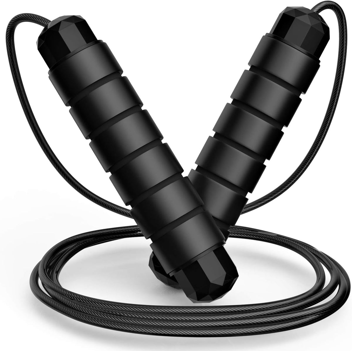 Kit Treino Completo em Casa 3 em 1 - Faixas Elasticas, Corda de Pular e Hand Grip